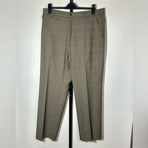 Cutter & Buck Dress Pants Men's Plaid Brown Earthy Size 36 Inseam 32”